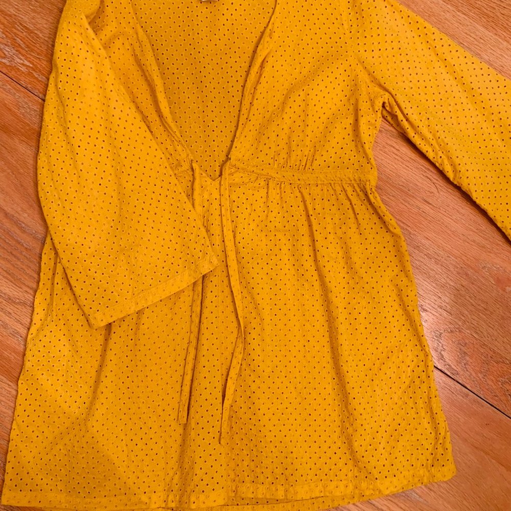 Yellow J Crew Swimsuit Cover up Top